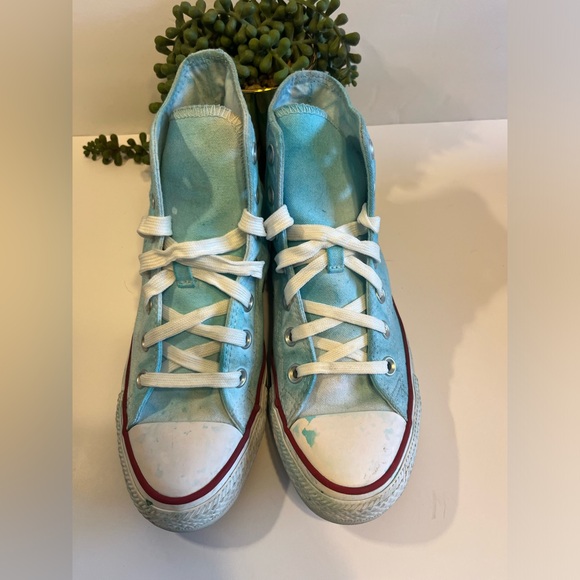 Converse CTAS Customized Blue High Top Sneakers Unisex M5 W7. - Picture 3 of 10